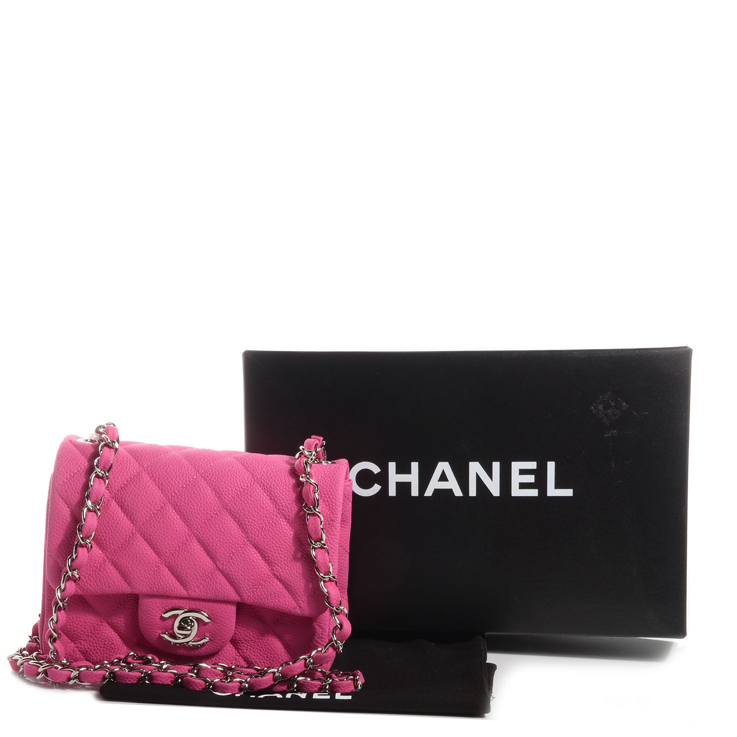 Chanel Iridescent Caviar Quilted Mini Square Flap Pink 5 of 10