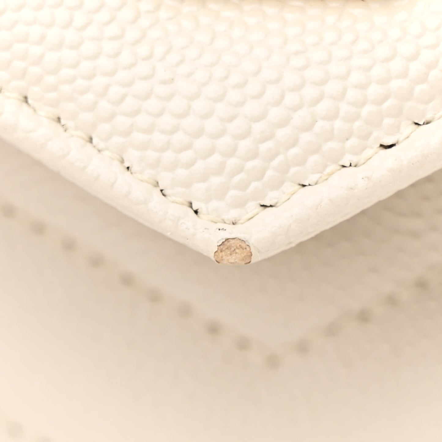 Grain De Poudre Matelasse Chevron Monogram Envelope Chain Wallet Crema Soft