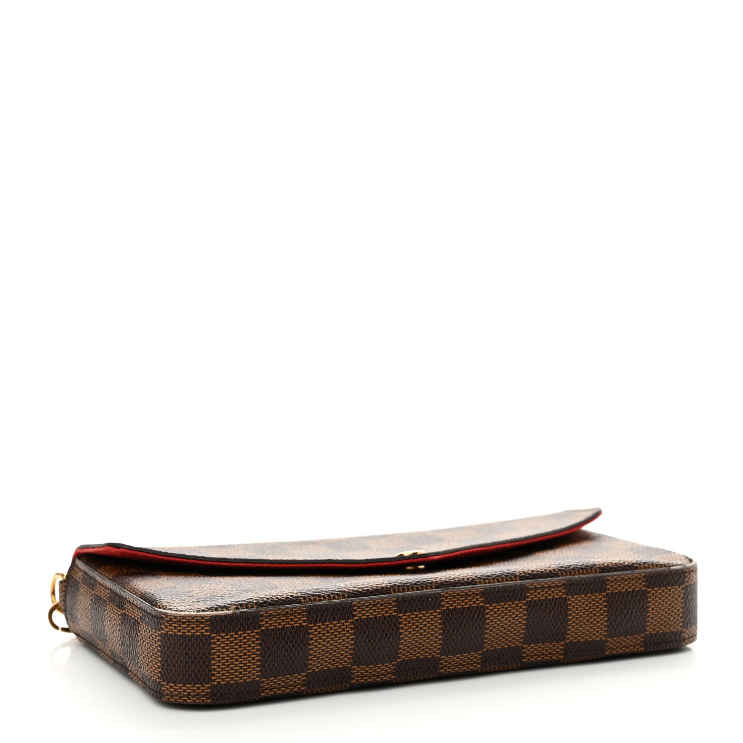 Louis Vuitton Damier Ebene Pochette Felicie Chain Wallet 4 of 13