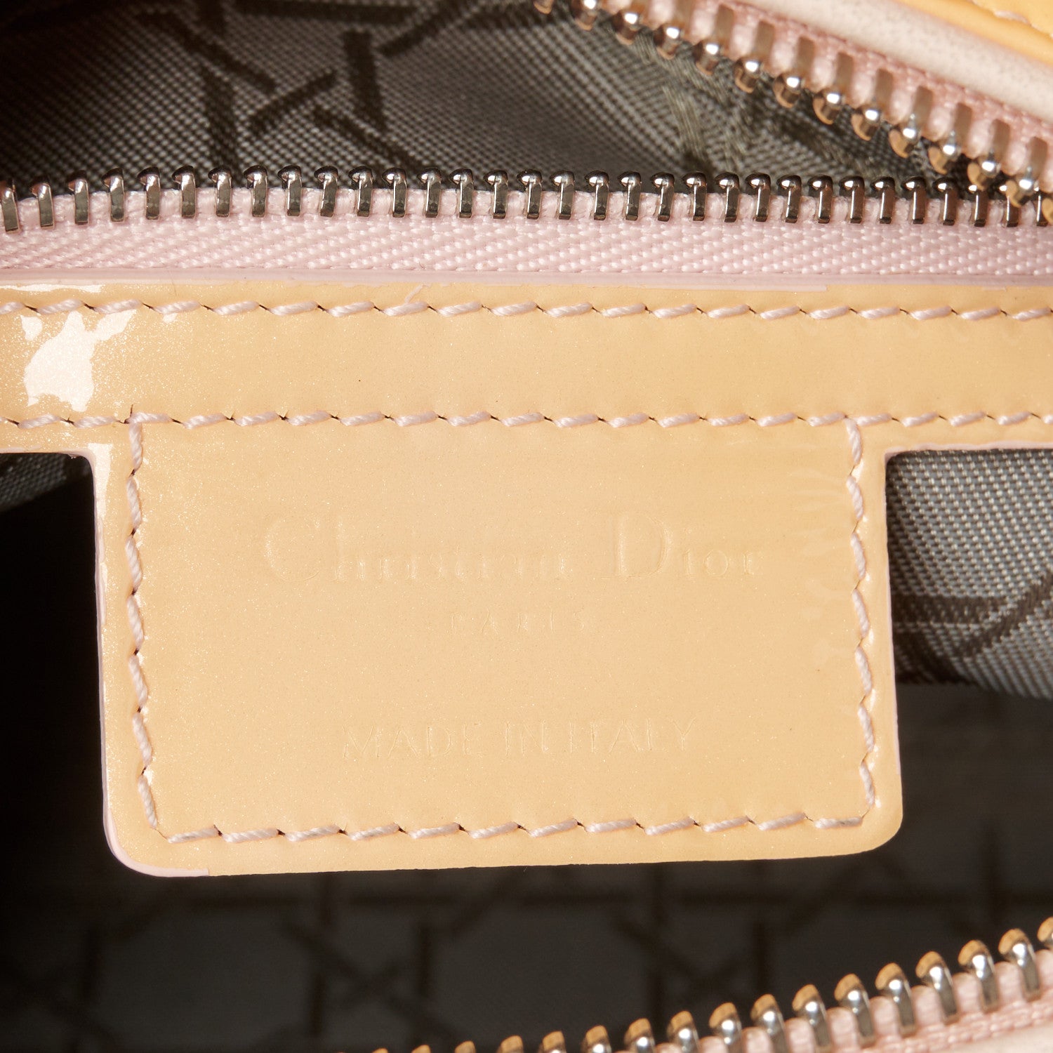 Christian Dior Patent Cannage Medium Lady Dior Yellow 6 of 12