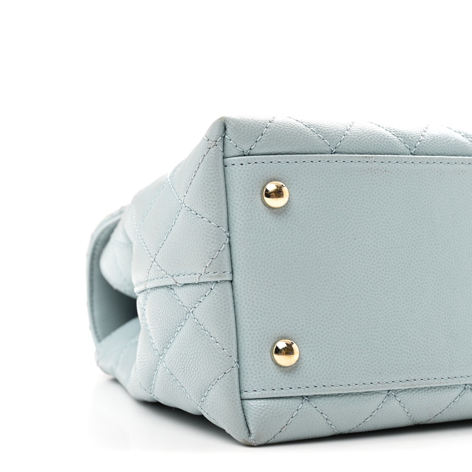 Chanel Caviar Quilted Small Coco Handle Flap Light Blue 8 of 9
