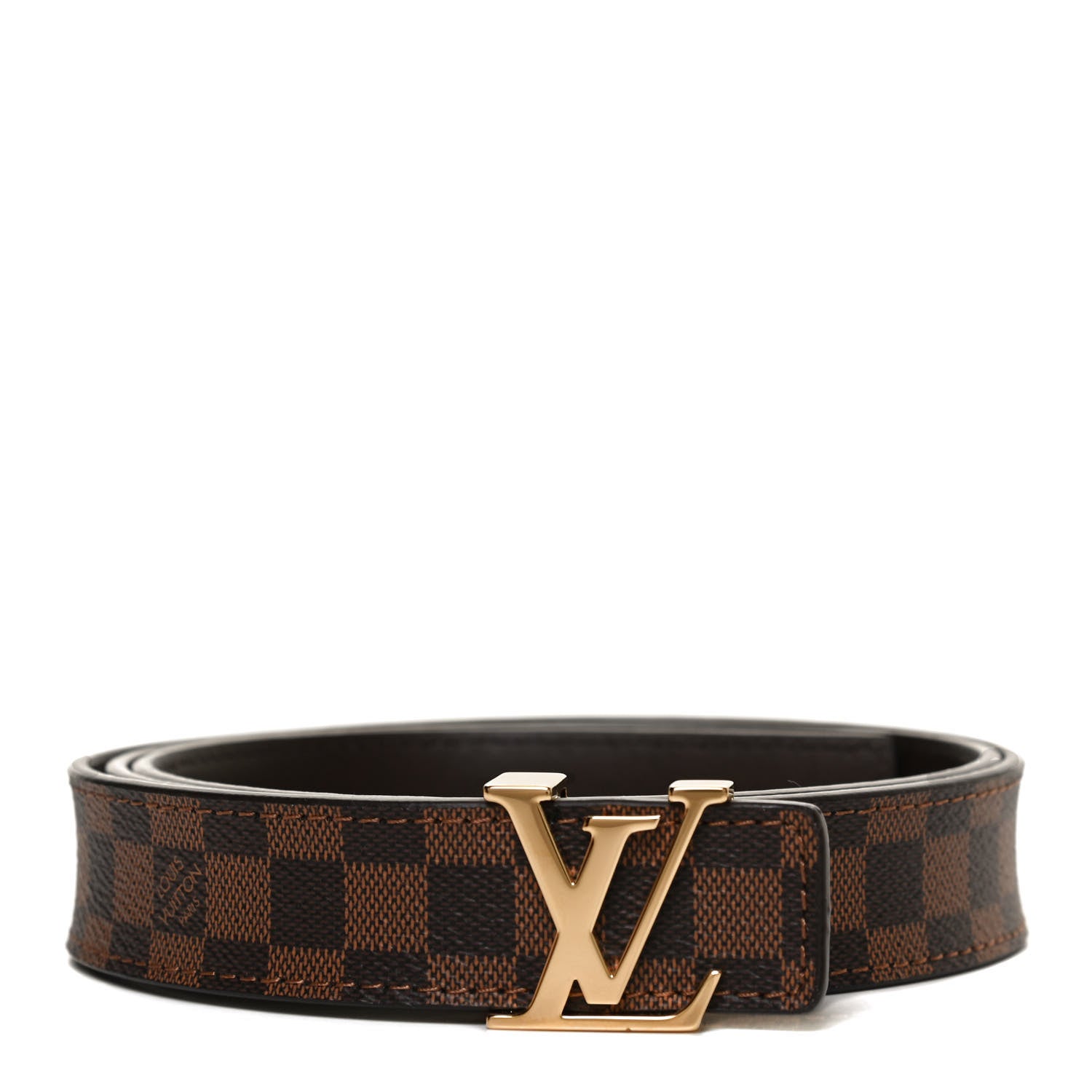 Louis Vuitton Mini Damier Ebene 25mm LV Initiales Belt 85 34 1 of 6