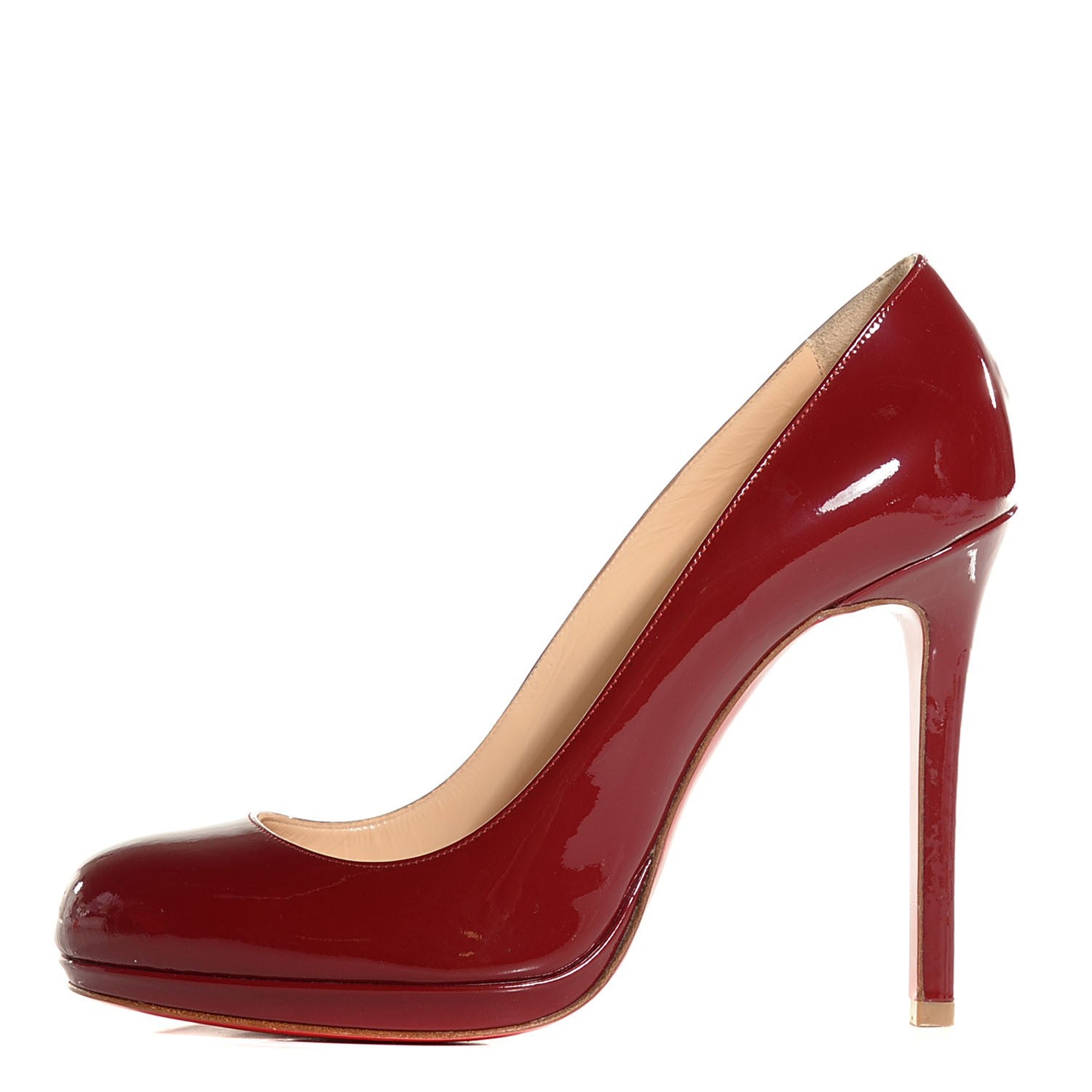 Christian Louboutin Patent Fifi 100 Pumps 38 Red 1 of 5