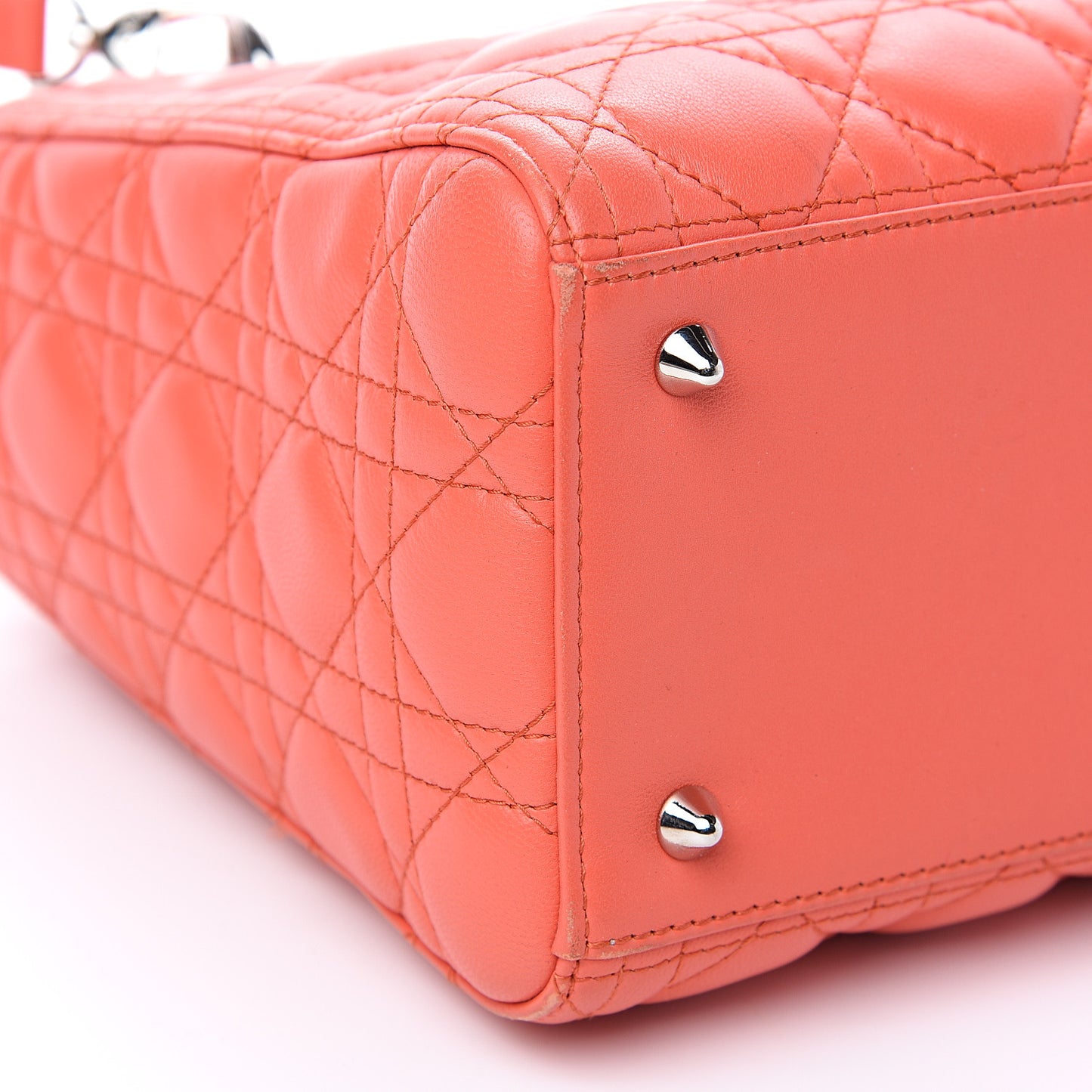 Lambskin Cannage Medium Lady Dior Orange