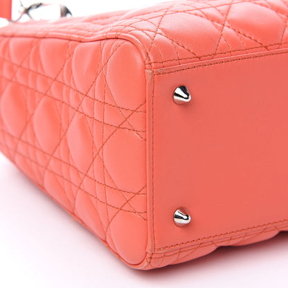 Christian Dior Lambskin Cannage Medium Lady Dior Orange 11 of 13