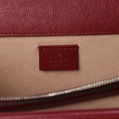 Gucci Tweed GG Monogram Small Dionysus Shoulder Bag White Black Romantic Cherry 9 of 11
