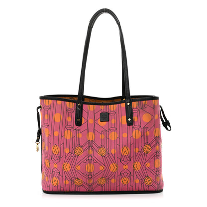 MCM Visetos Medium Project Reversible Shopper Tote Cognac 3 of 27