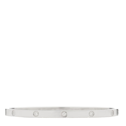 Cartier 18K White Gold 10 Diamond Small LOVE Bracelet 16 1 of 8