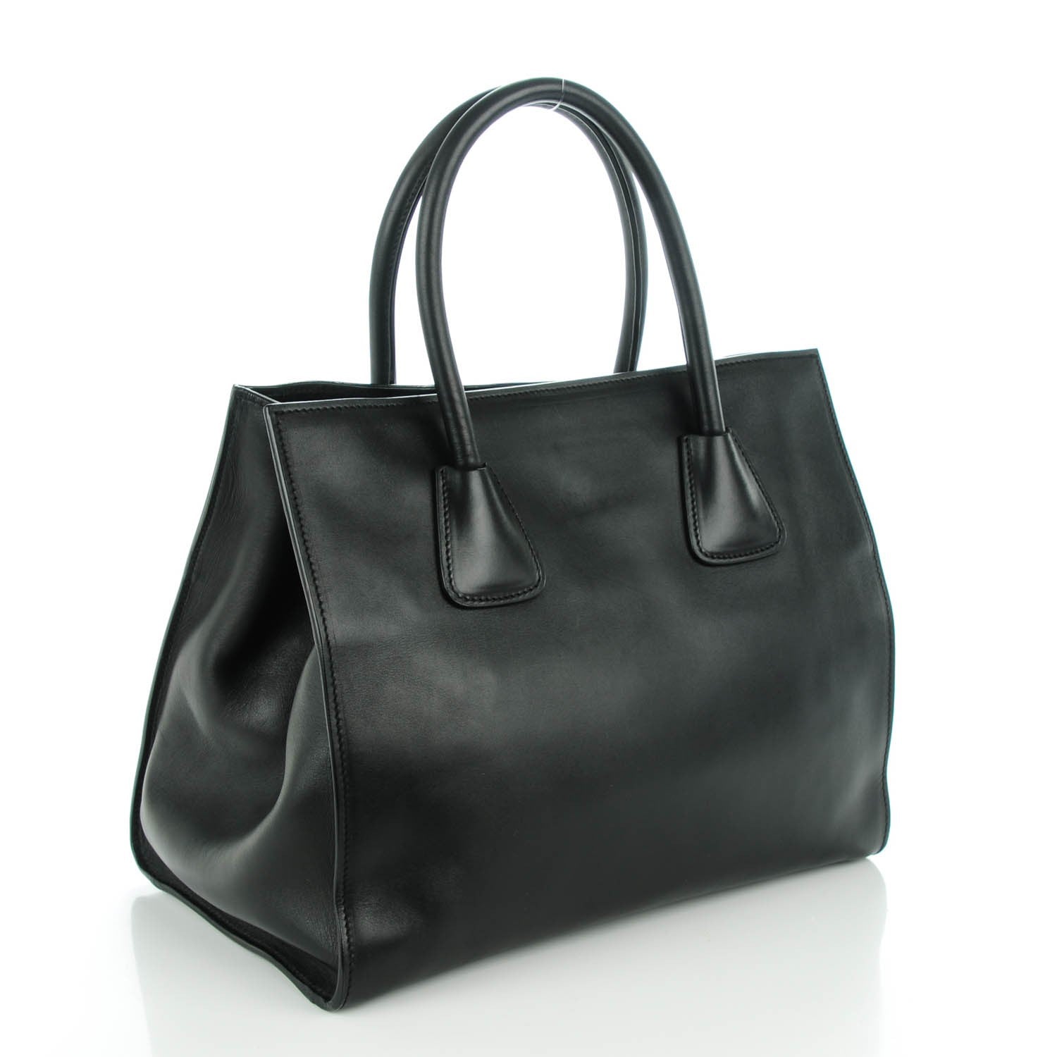 Prada City Calf Front Pocket Tote Nero Black 3 of 8