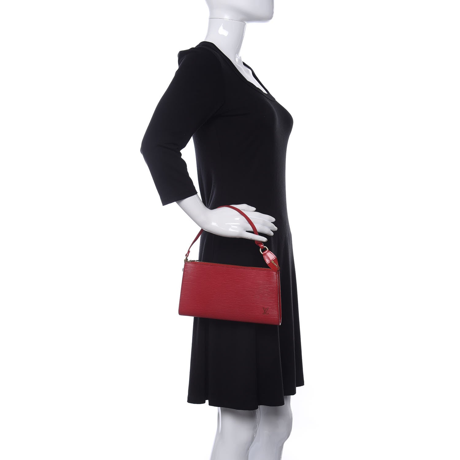 Louis Vuitton Epi Pochette Accessories 24 Castillan Red 2 of 13