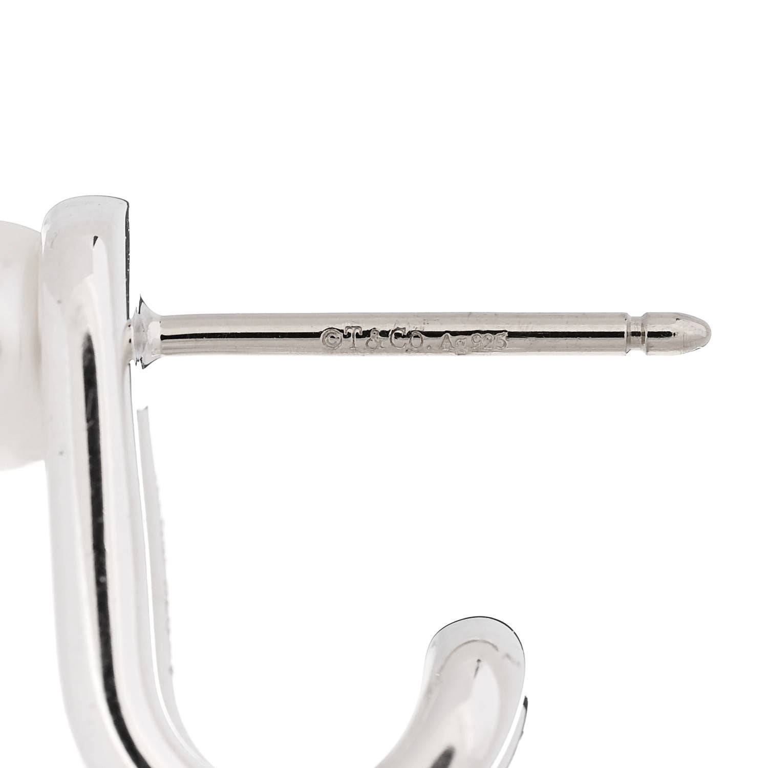 Tiffany Sterling Silver Pearl HardWear Double Hinged Earrings 4 of 6