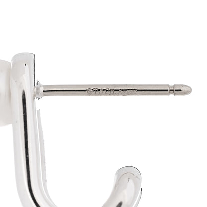 Tiffany Sterling Silver Pearl HardWear Double Hinged Earrings 4 of 6
