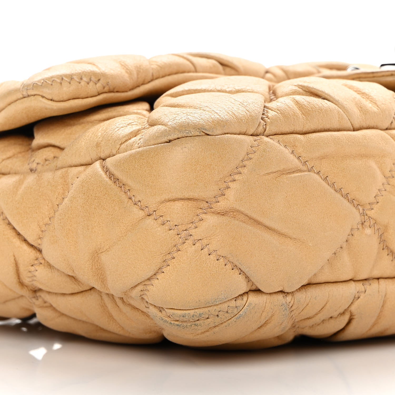 Chanel Calfskin Quilted Medium Bubble Quilt Flap Bag Beige 9 of 18