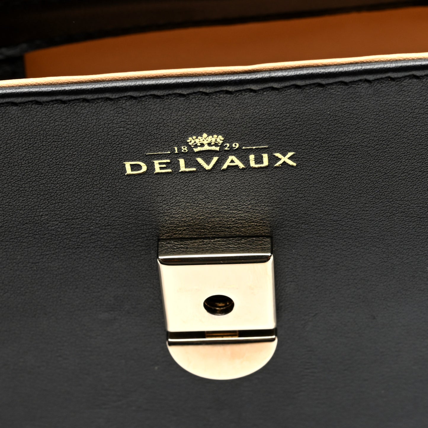 Calfskin MM Tempete Satchel Black