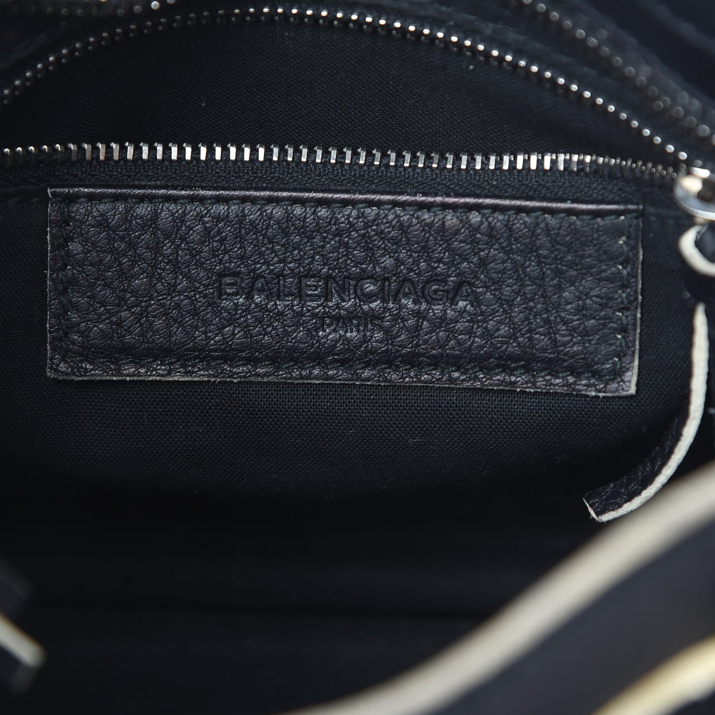 Supple Grained Calfskin Classic Silver Hardware Highlight Mini City Black