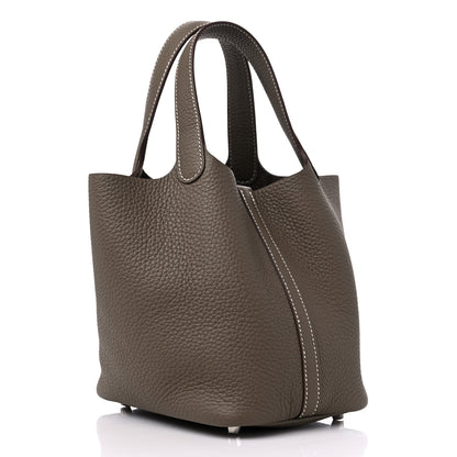 Hermes Taurillon Clemence Picotin Lock 18 PM Etoupe 3 of 10