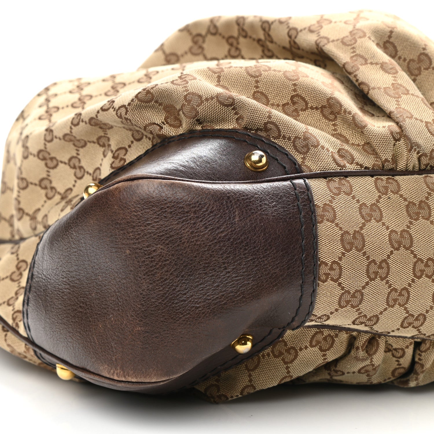 Gucci Monogram Large Jockey Hobo Dark Brown 9 of 19