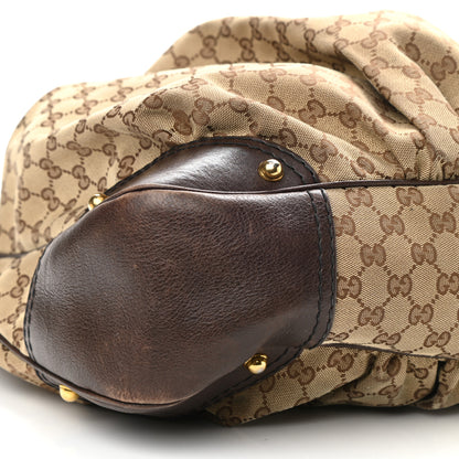 Gucci Monogram Large Jockey Hobo Dark Brown 9 of 19