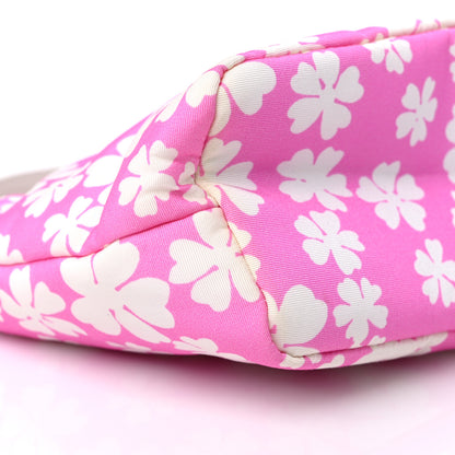 Miu Miu Nylon Floral Print Shoulder Bag Pink 8 of 12