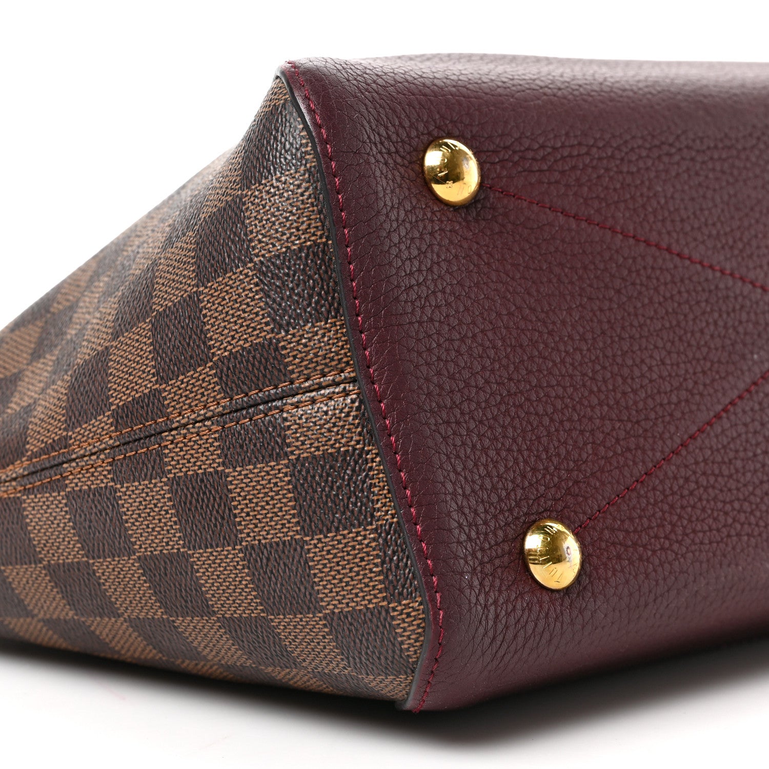 Louis Vuitton Damier Ebene Cuir Taurillon Hyde Park Fuchsia 13 of 15