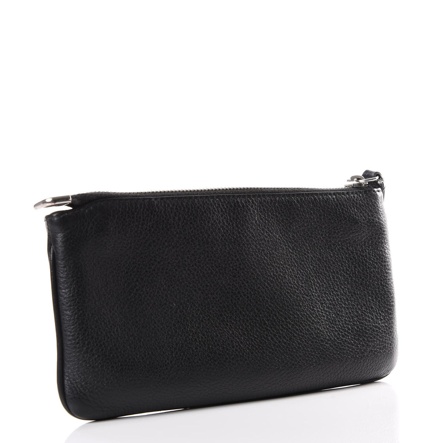 Pebbled Calfskin Studded Soho Wristlet Black