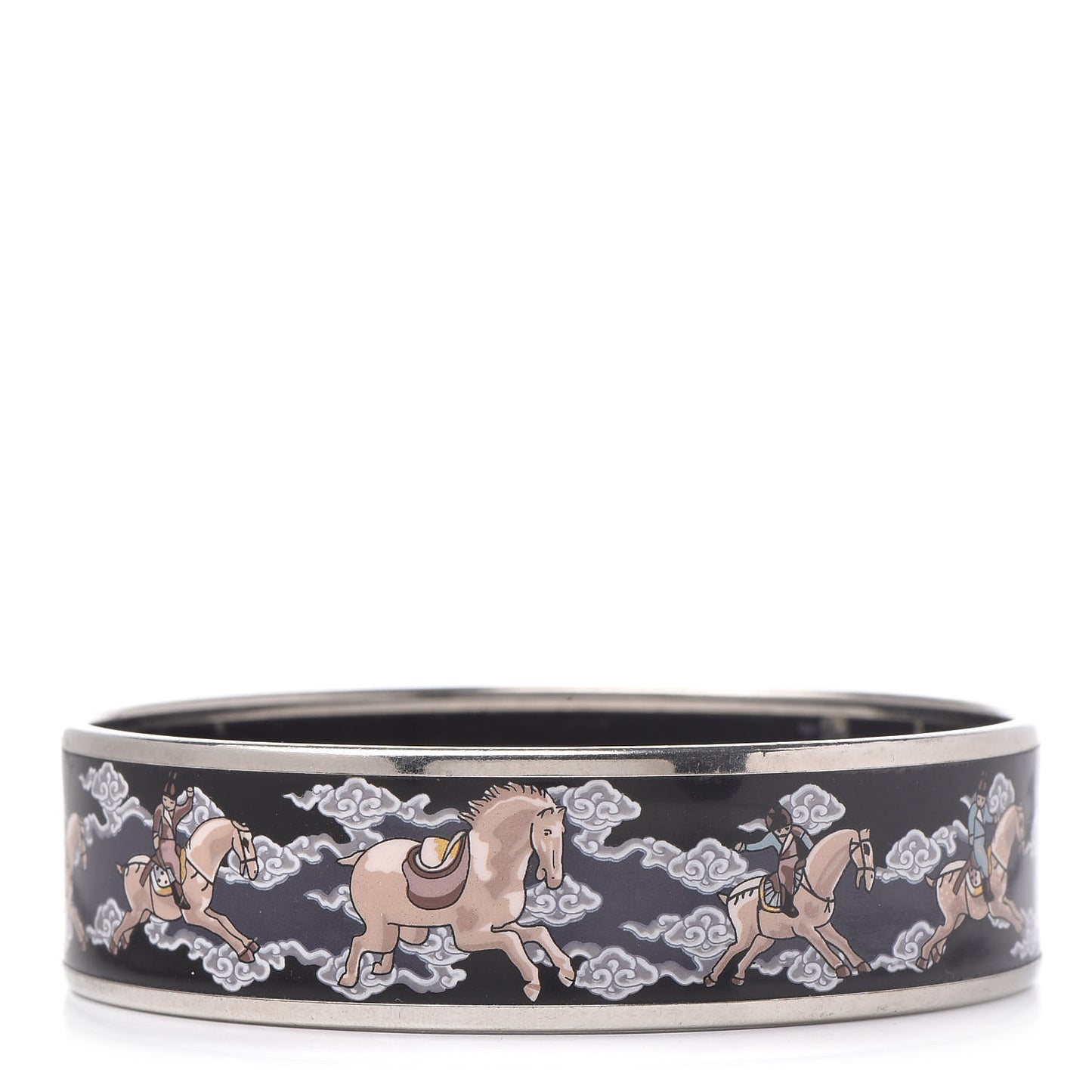 Enamel Printed Wide Galop Volant Bracelet 70