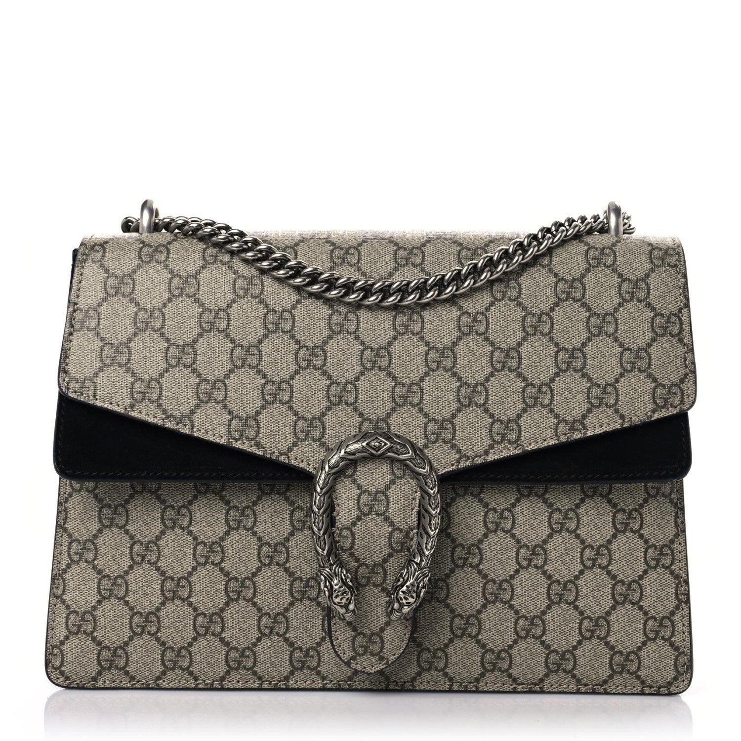 Gucci GG Supreme Monogram Medium Dionysus Shoulder Bag Black 1 of 13