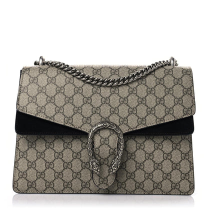 Gucci GG Supreme Monogram Medium Dionysus Shoulder Bag Black 1 of 13
