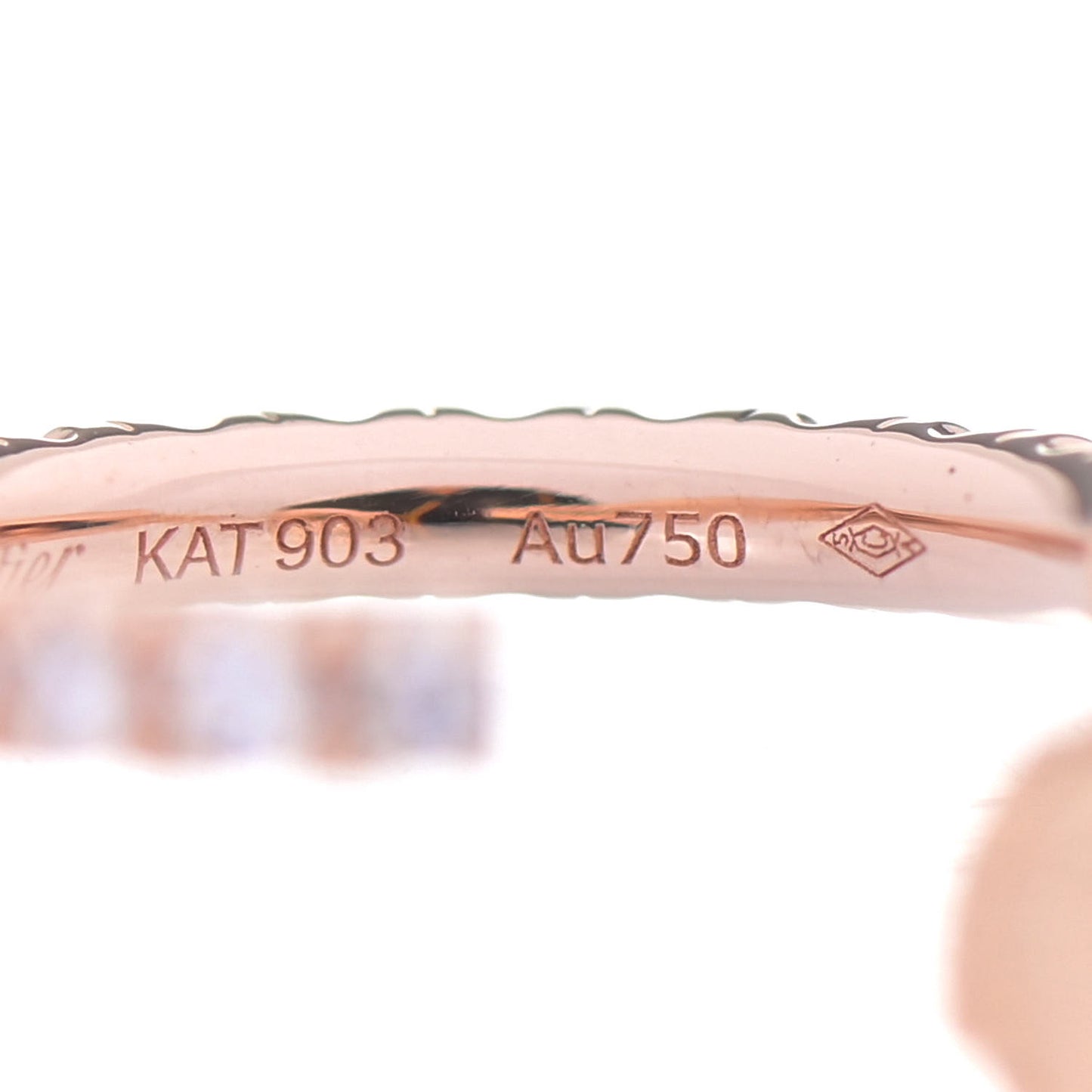 18K Pink Gold Diamond SM Etincelle De Cartier Hoop Earrings