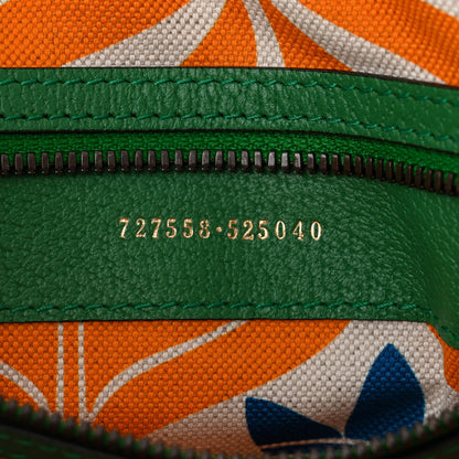 Gucci X ADIDAS Textured Dollar Calfskin Web Trefoil Logo Embossed Mini Bowling Bag New Shamarock Off White 7 of 10