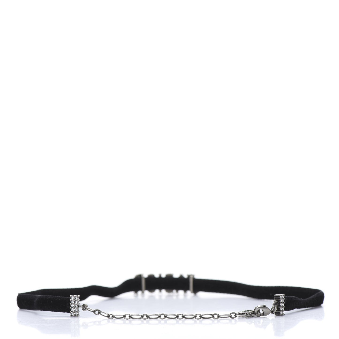 Velvet Crystal J’Adior Choker Necklace Black