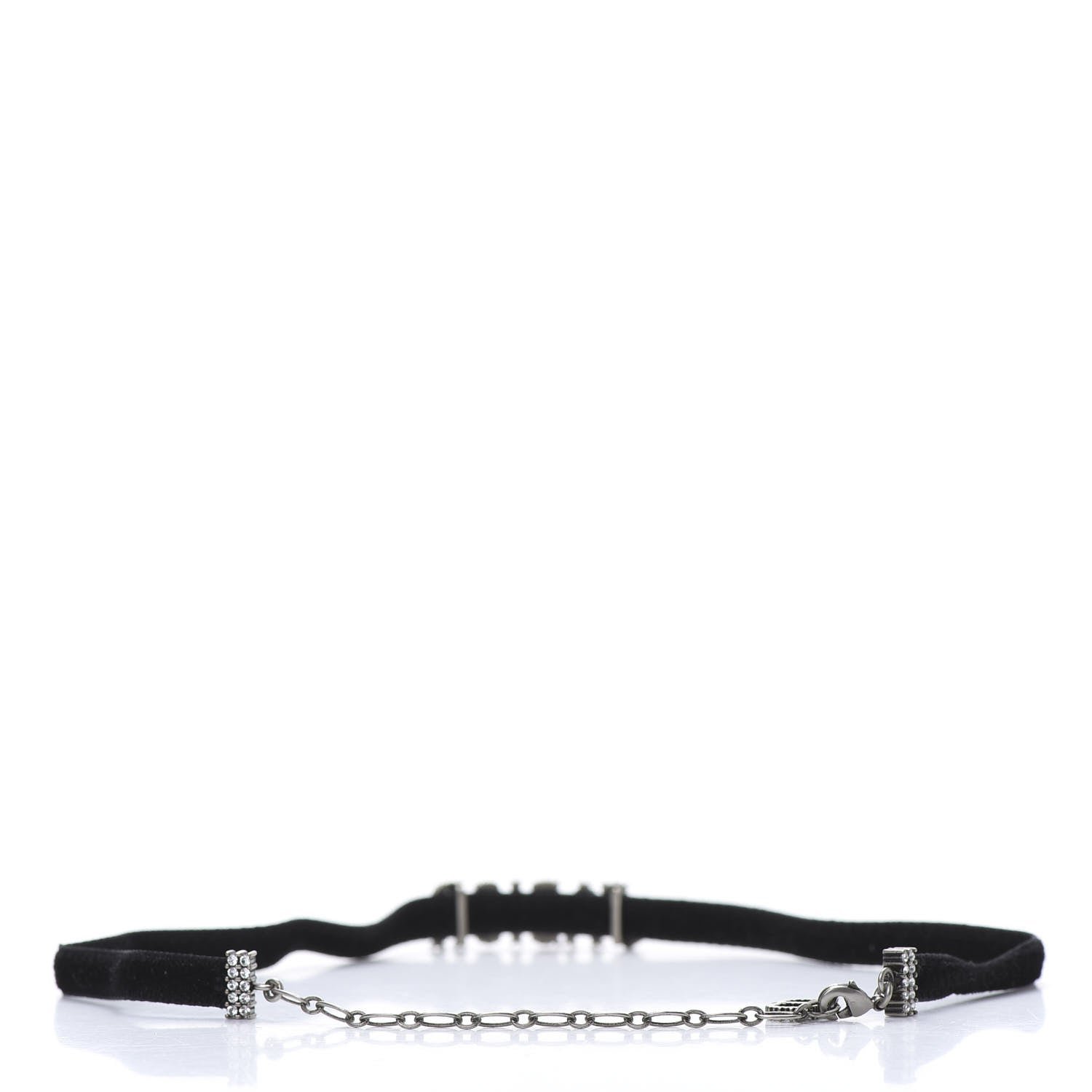 Christian Dior Velvet Crystal J’Adior Choker Necklace Black 3 of 5
