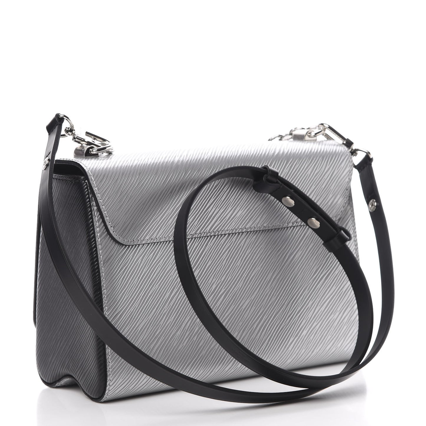 Epi Twist Shoulder Bag MM Argent