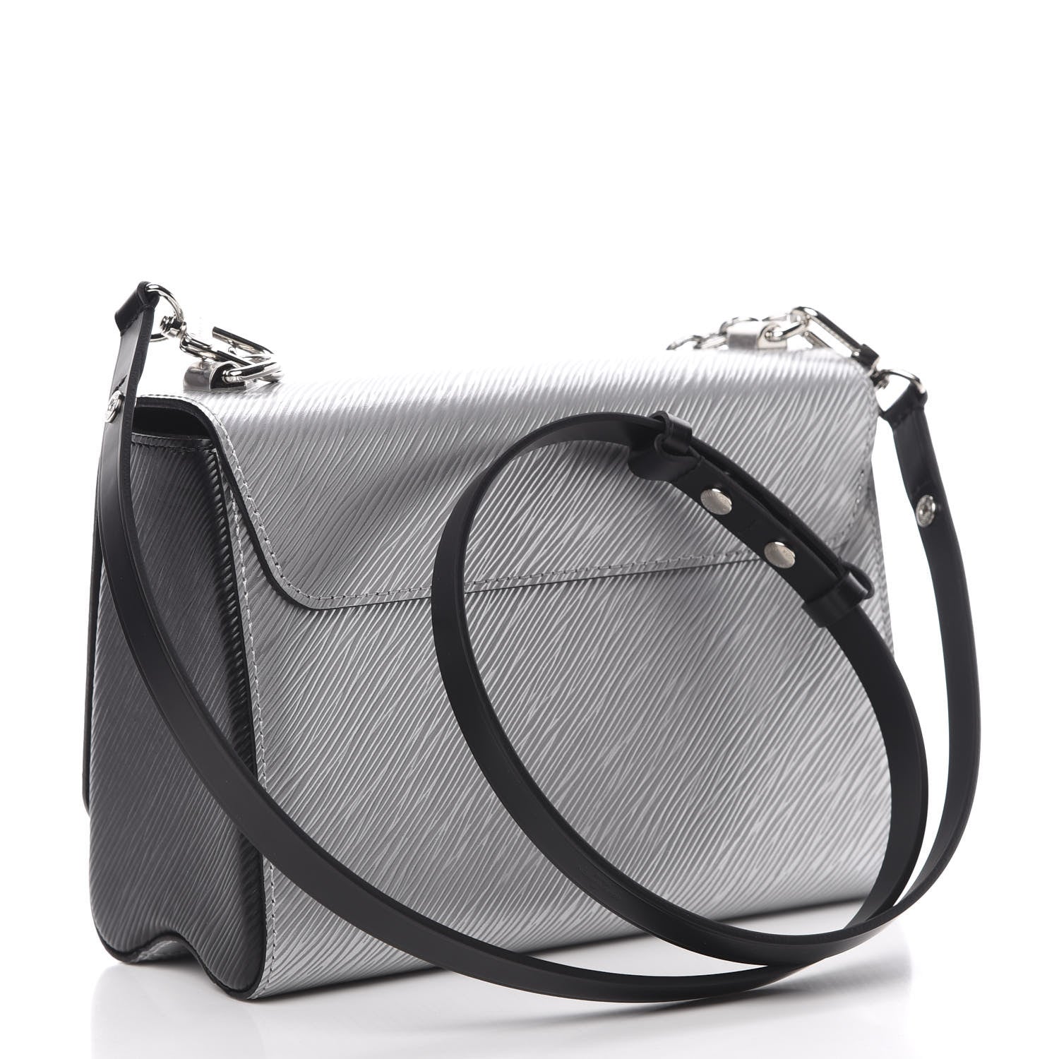 Louis Vuitton Epi Twist Shoulder Bag MM Argent 4 of 12