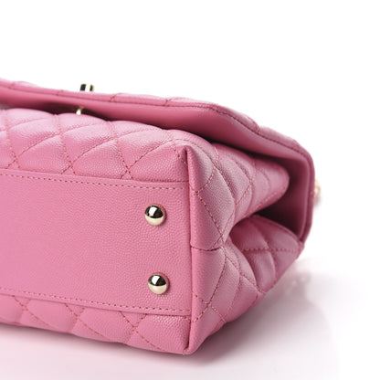 Chanel Caviar Quilted Mini Coco Handle Flap Pink 6 of 9