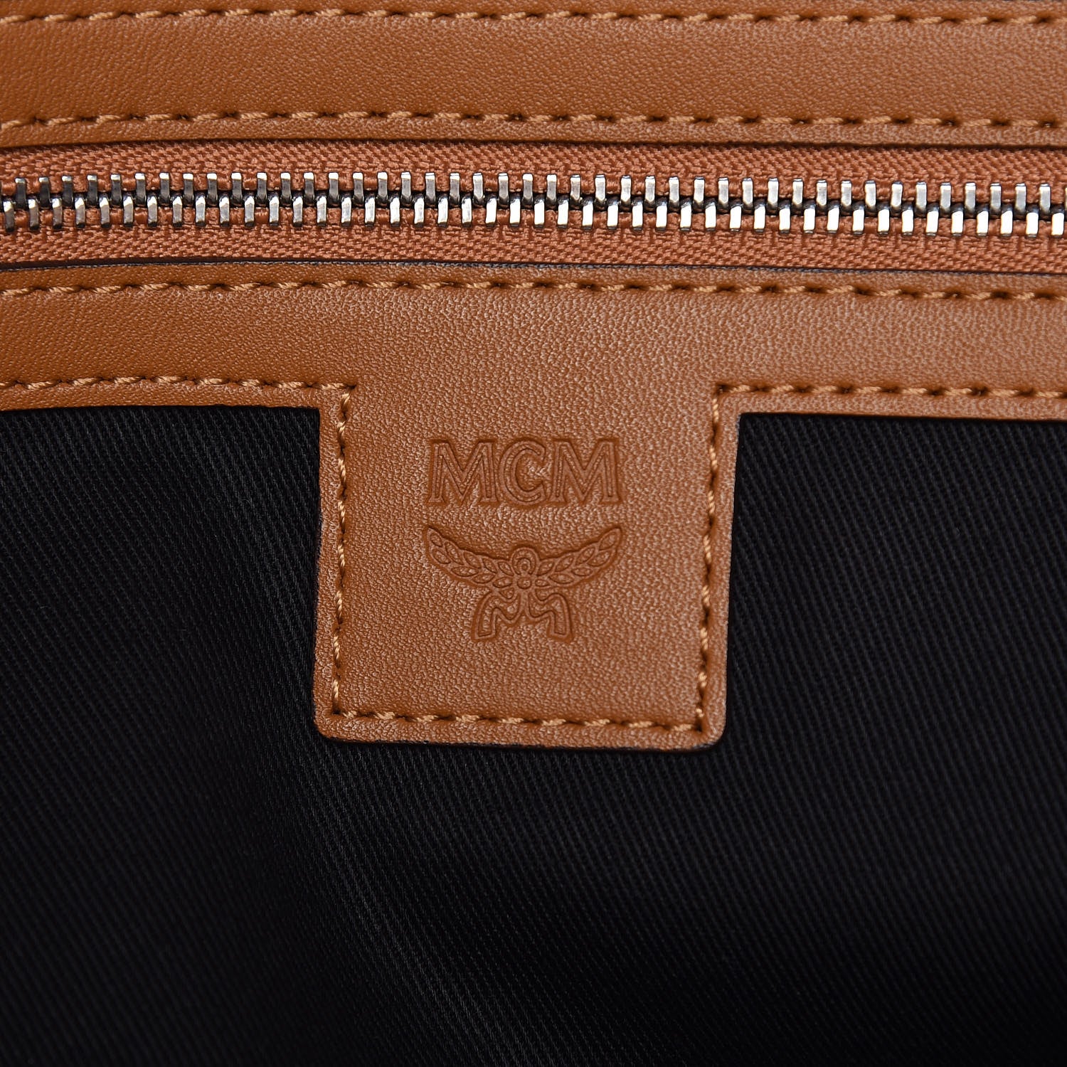 MCM Visetos Medium Anya Shopper Tote Black 7 of 10