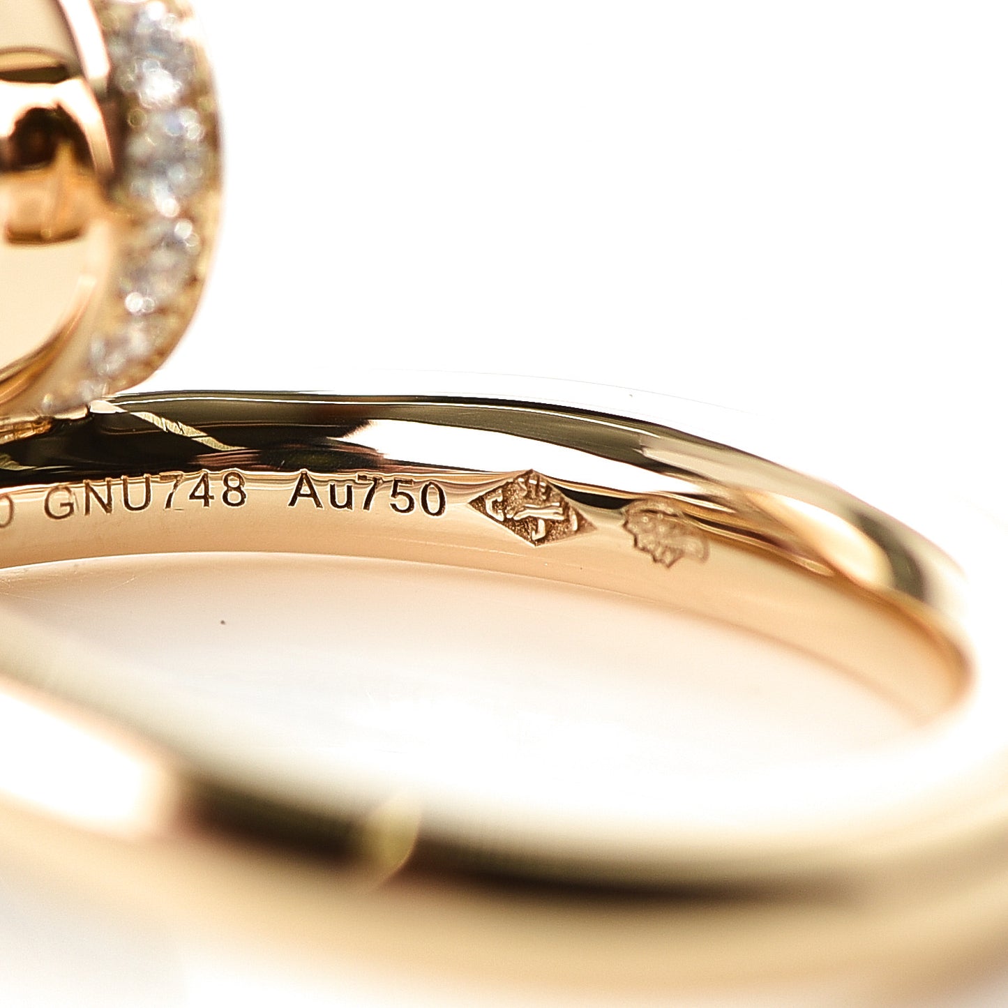 18K Yellow Gold Diamond Juste Un Clou Ring 50 5.25