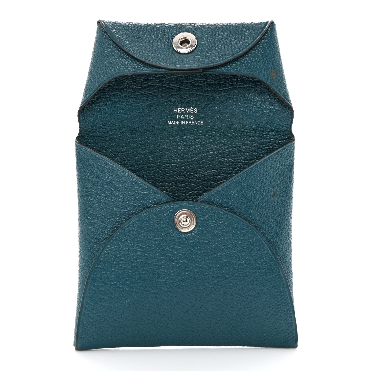 Hermes Chevre Mysore Bastia Coin Purse Vert Bosphore 5 of 8
