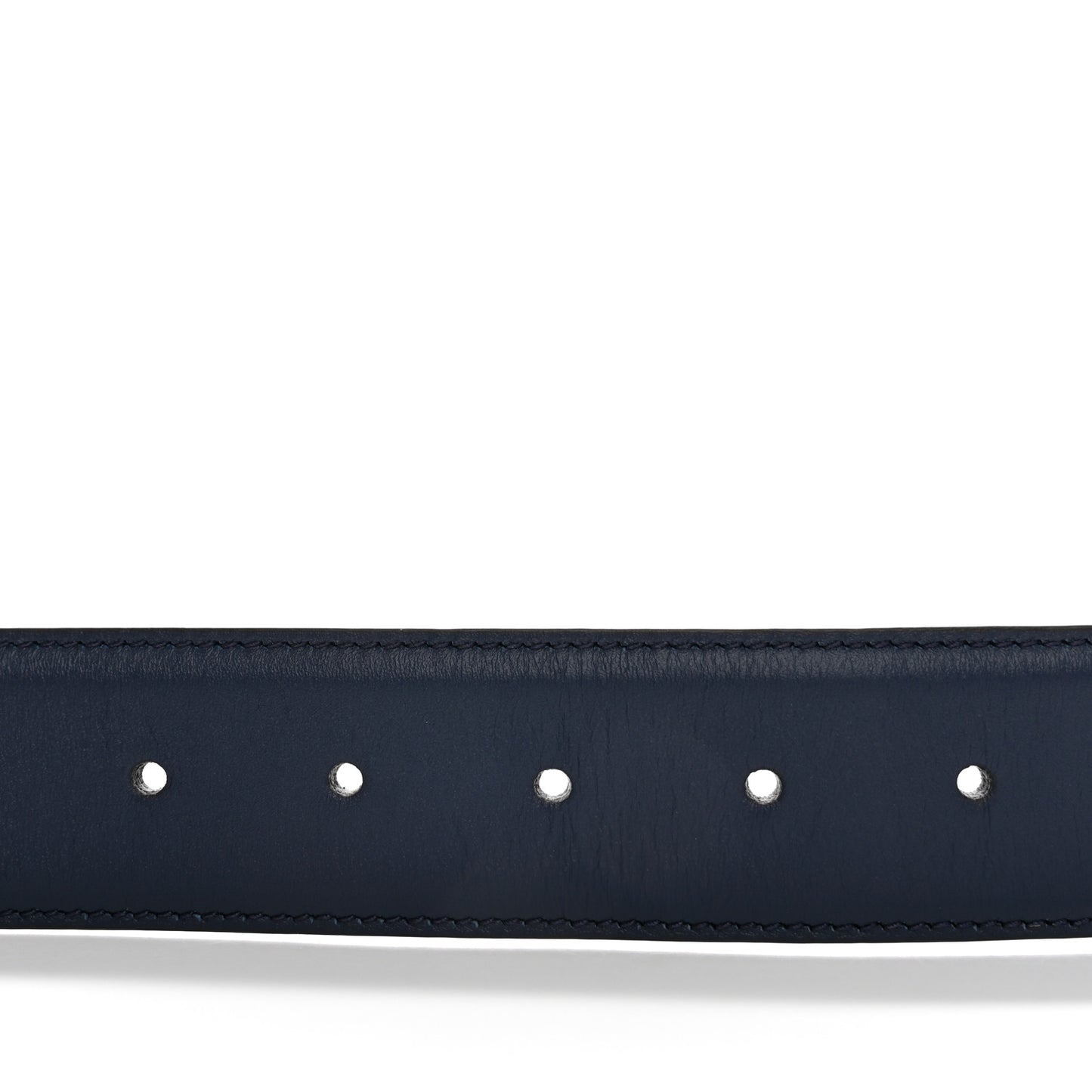 Moon Calfskin Interlocking G 37mm Belt 85 34 Cobalt Blue