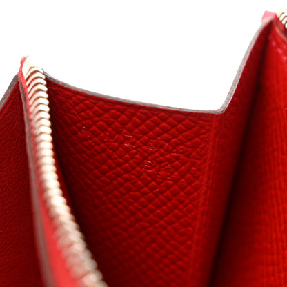 Hermes Epsom Constance Compact Passant Wallet Rouge Casaque 7 of 8