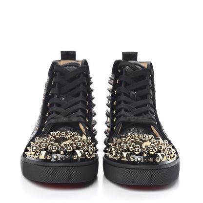 Christian Louboutin Patent Galucalf Velvet Sequin Embellished Mad Flat Sneakers 41 Black 2 of 11