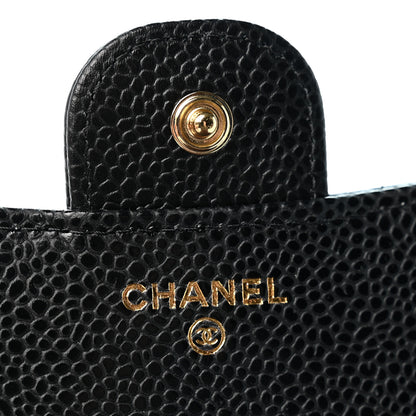 Chanel Caviar Quilted Compact Flap Wallet Black 6 of 9