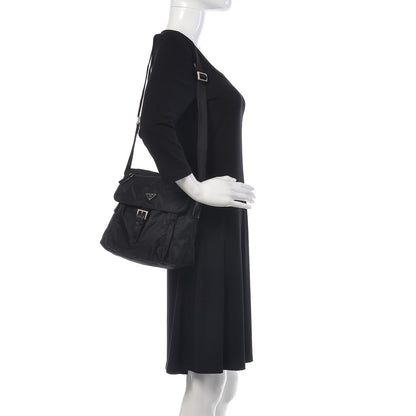 Prada Nylon Vela Messenger Black 2 of 12