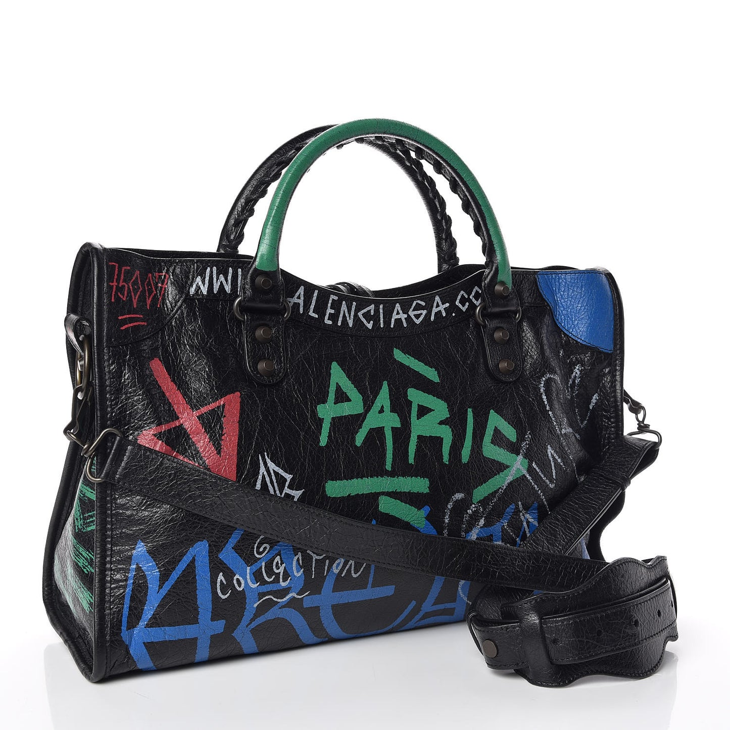 Agneau Graffiti All Over Classic Hardware City Black Vert Rouge
