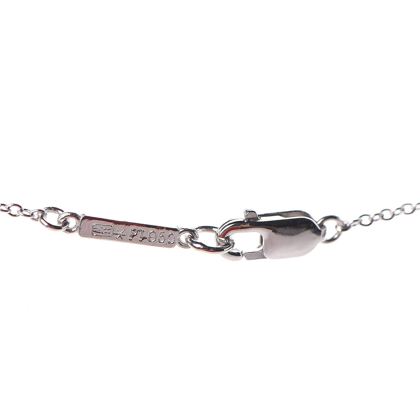 Platinum Diamond Symbols Cross Pendant Necklace