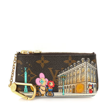 Louis Vuitton Monogram 2022 Christmas Animation Paris Key Pouch Pink 1 of 8