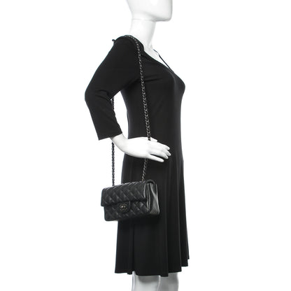 Chanel Lambskin Quilted Mini Rectangular Flap Black 2 of 10
