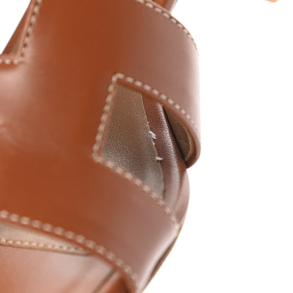 Hermes Calfskin Oasis Sandals 36.5 Gold 9 of 9