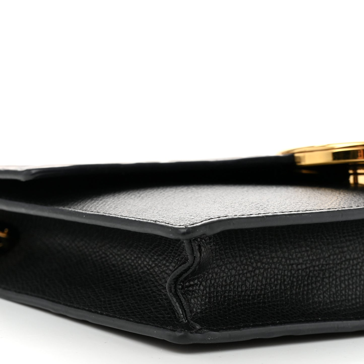 Vitello Cruise F is Fendi Bi-Color FF 1974 Embossed Medium Envelope Wallet On Chain Black Maya