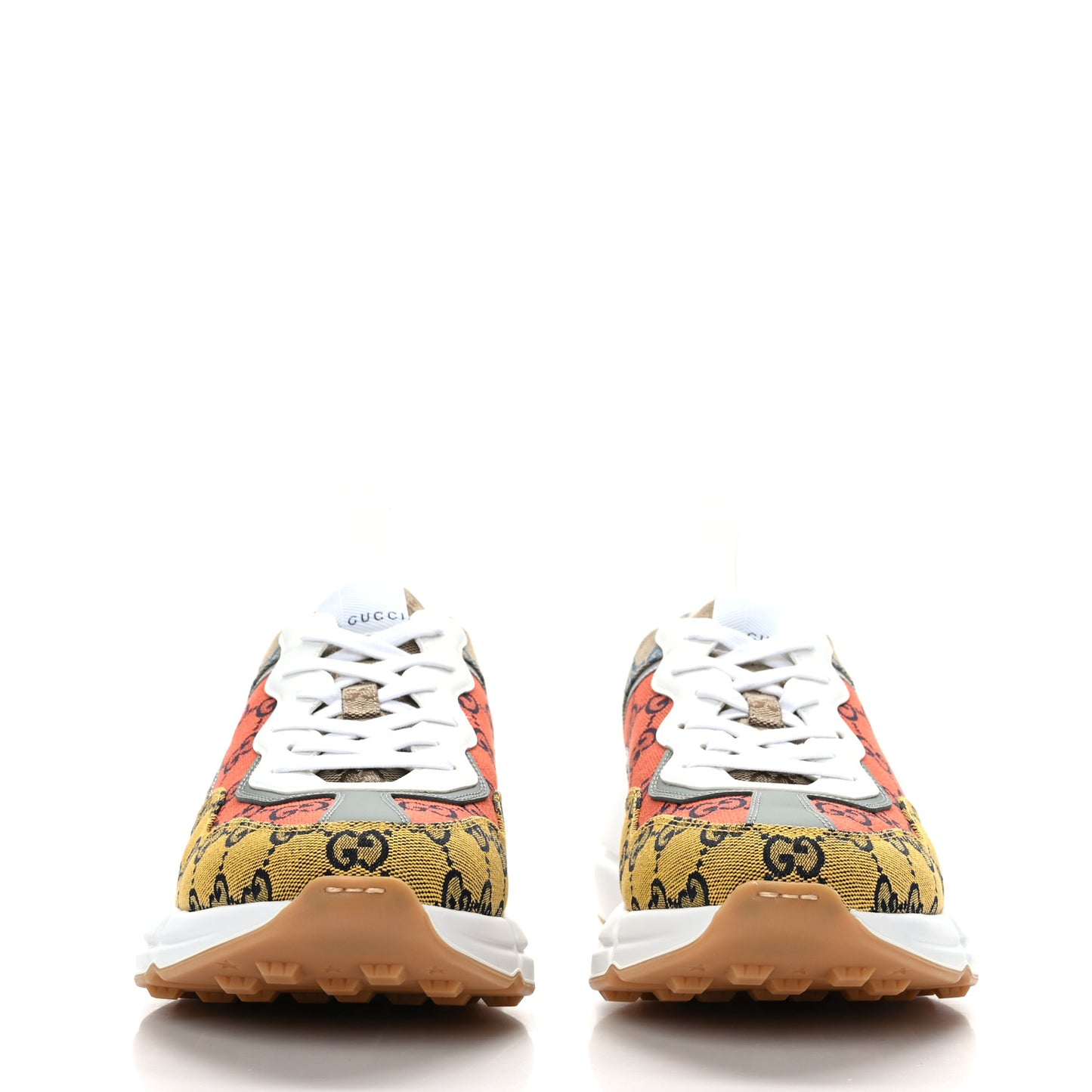 Monogram Multicolor Mens Rhyton Sneakers 8 Yellow Blue Great White Tabasco